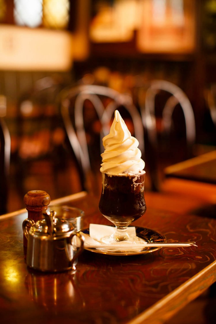 名物のアイスぜんざいコーヒー650円。