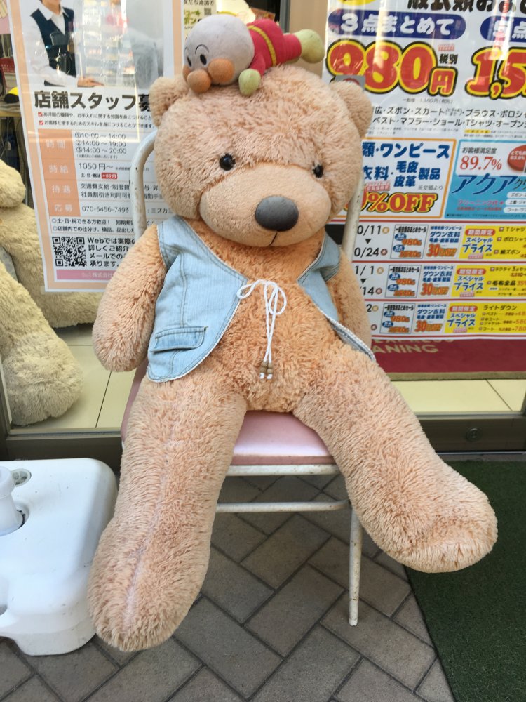 「ホワイト急便　南常盤台店」の熊（店外）