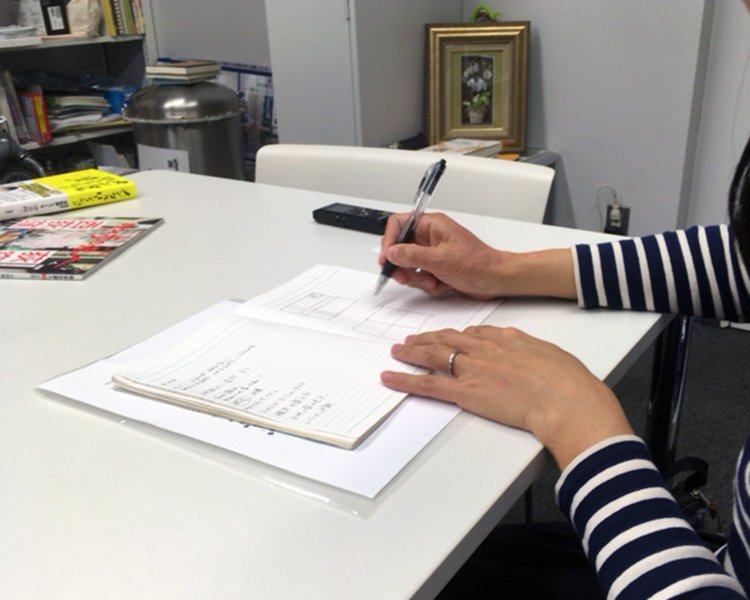 その場で間取図を描いてみました。一応描けます。