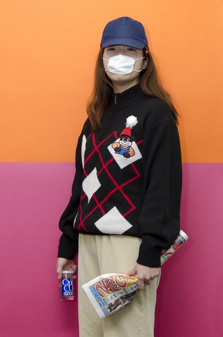 クマのキャラクターに長岡自らサンタ帽子を縫い付けたらしい。これは変化球だ。