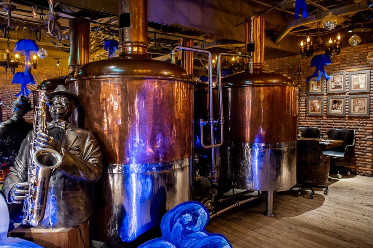 店内にある大きな樽。