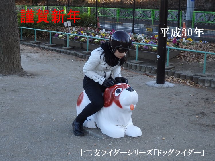 2018年の年賀状（ドッグライダー）