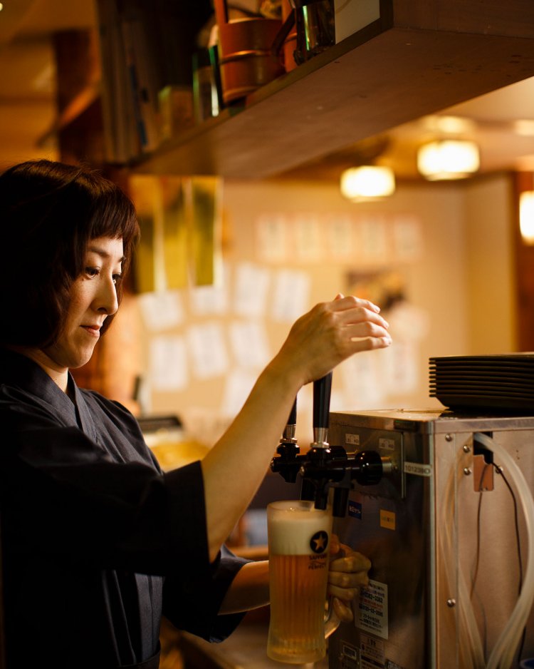 店主の指導により「誰が注いでもおいしいビール」を実現。