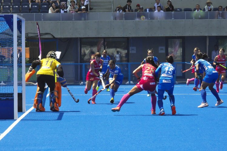 今年8月、大井ホッケー競技場で、女子日本代表「さくらジャパン」とインド代表の国際試合が行われた。