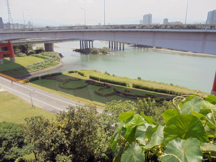 芸術村の高台からは、川が一望できる。ゆっくり流れる時間を楽しもう。