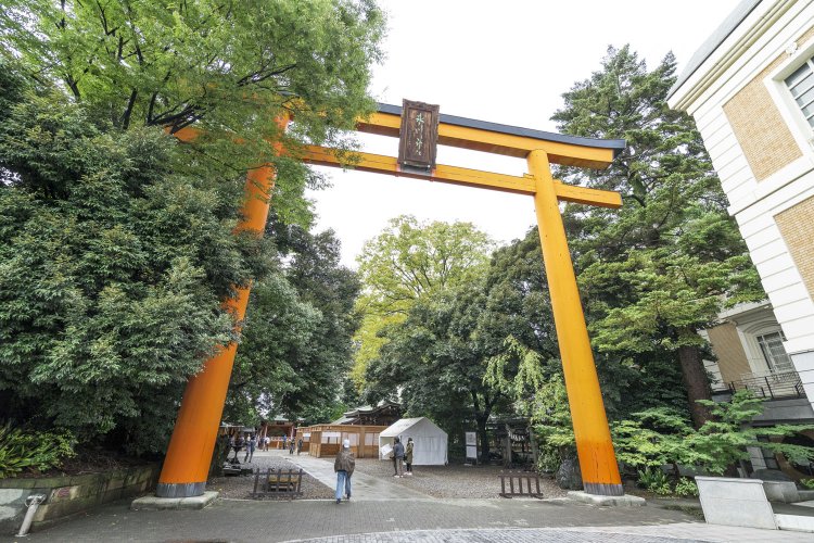 巨大な鳥居が迫力大。