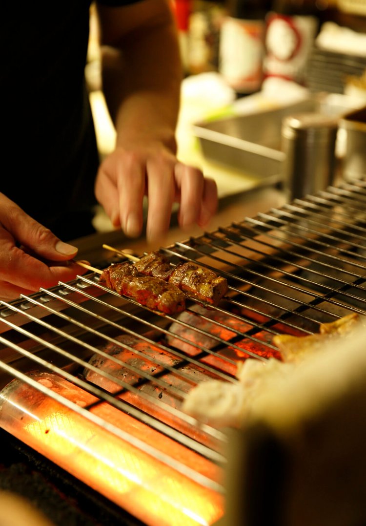 もつ焼きの部位は全て豚肉。どれも大ぶり。