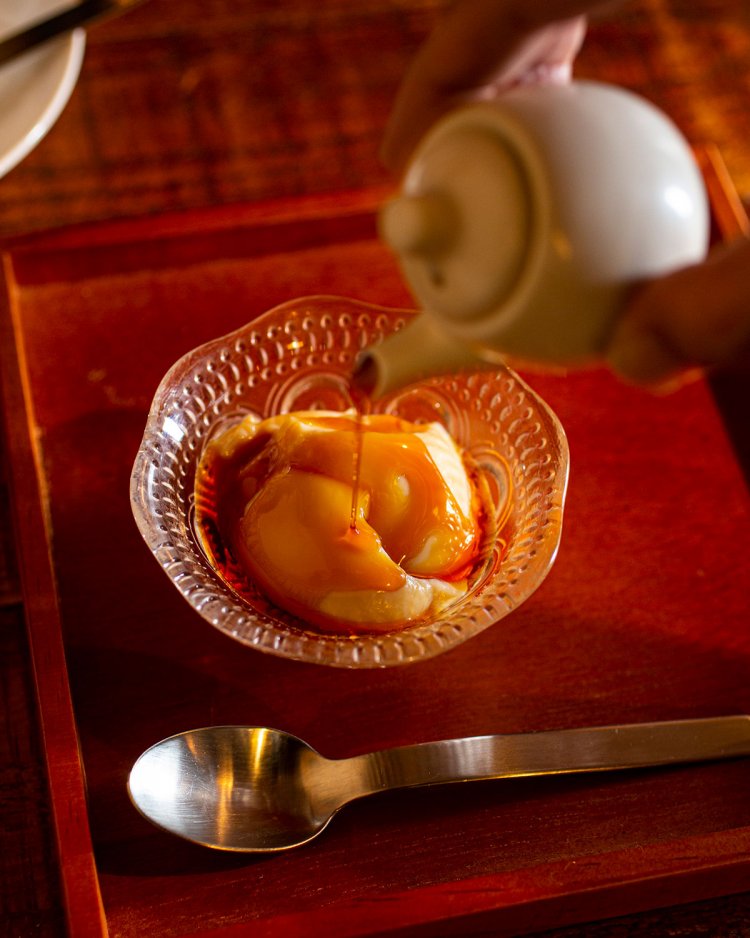 ほろにがカラメルの豆乳プリン＋200円。