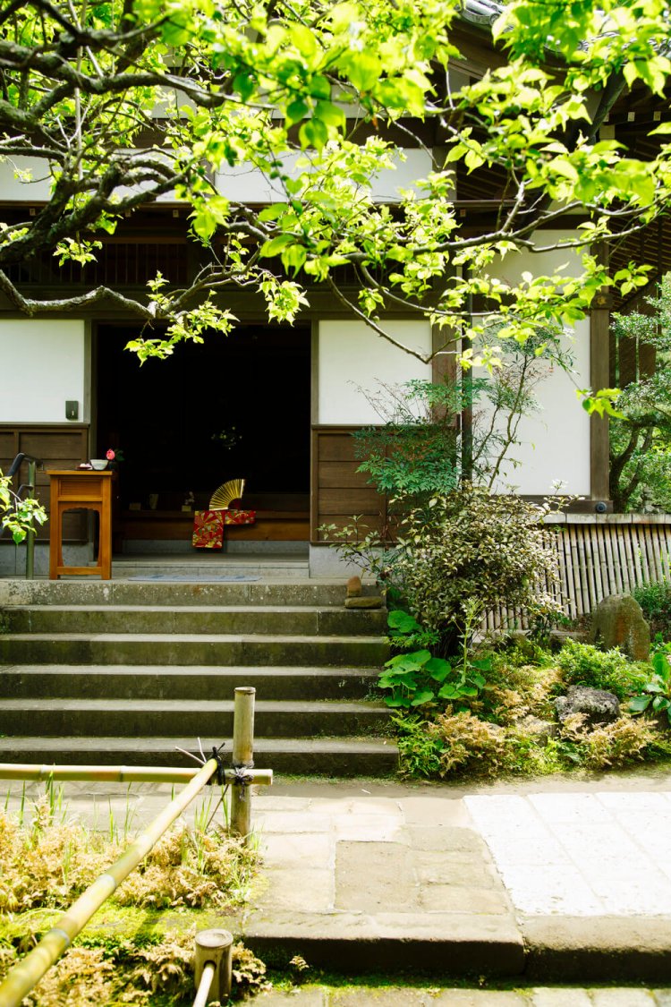 庭を望む縁側のカウンター席や、座敷席を用意。