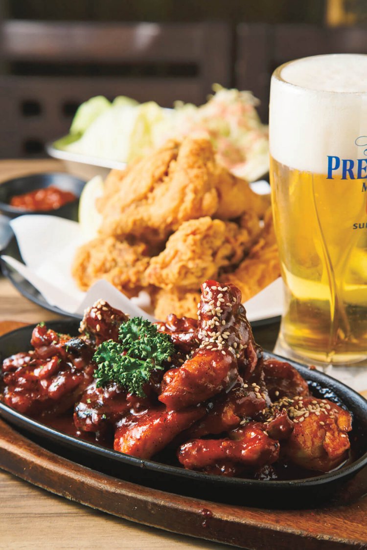 超激辛は非常に辛いため、 ピリ辛ヤンニョムバーベキューハーフ1188円が人気とか。