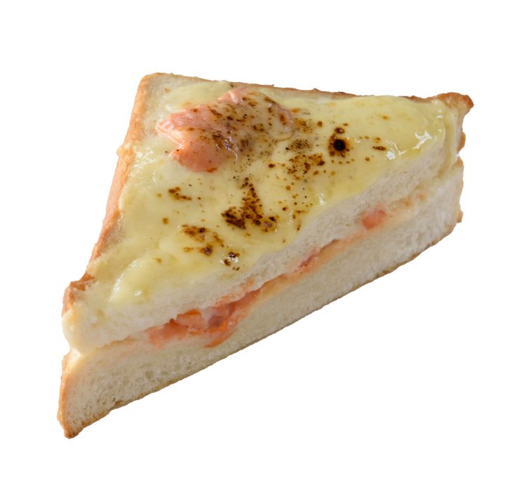 クロックムッシュ350円。具材は日替わり。この日はスモークサーモン。