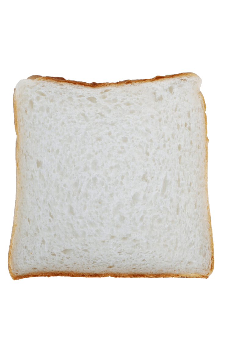 看板メニューの、究極のもちもち生食パン290円（ 1斤）。