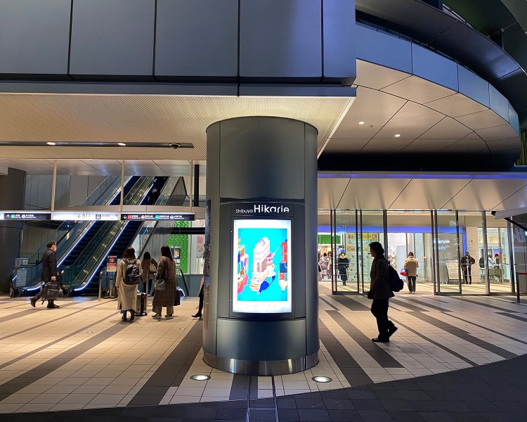 ゆったりしたヒカリエ1階入り口。銀座線の改札も近くに新設された。