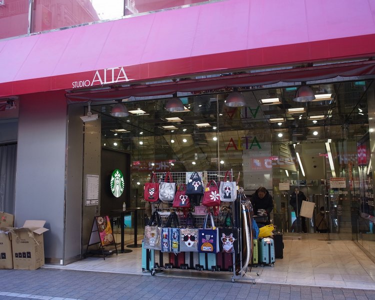 建物表側から入り左手の通路を奥へ抜ければ行き着くアルタ裏。