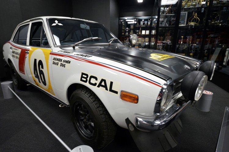 1974年のサファリラリーで総合優勝したランサー1600GSR。