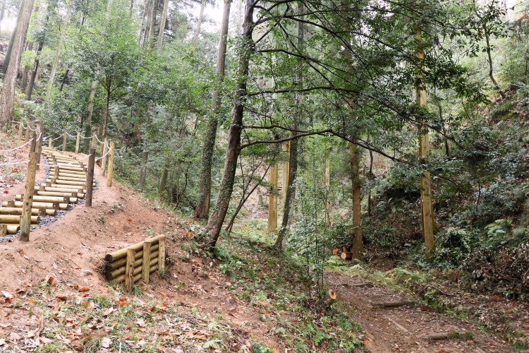 水ノ手曲輪から台所曲輪を経て本丸へ。