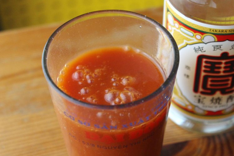 絶対美味いと確信した「冷製トマトスープハイ」。