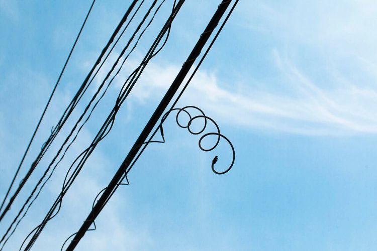 ぶら下がったラッシンングロッド。