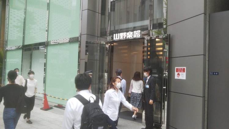 第44作で泉が就活で訪れた銀座の山野楽器。結局夢かなわず、CD店に就職することになる。