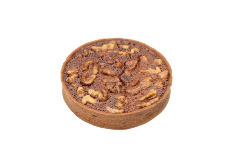 くるみのタルト380円。しっかり焼き込み、こんがりさせたクッキー部分にも注目。