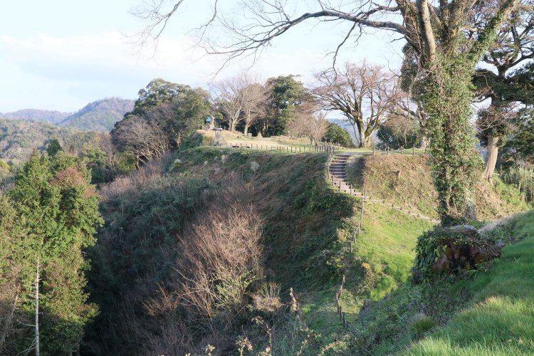 二の丸から本丸方面。全体が丸ごと見える。