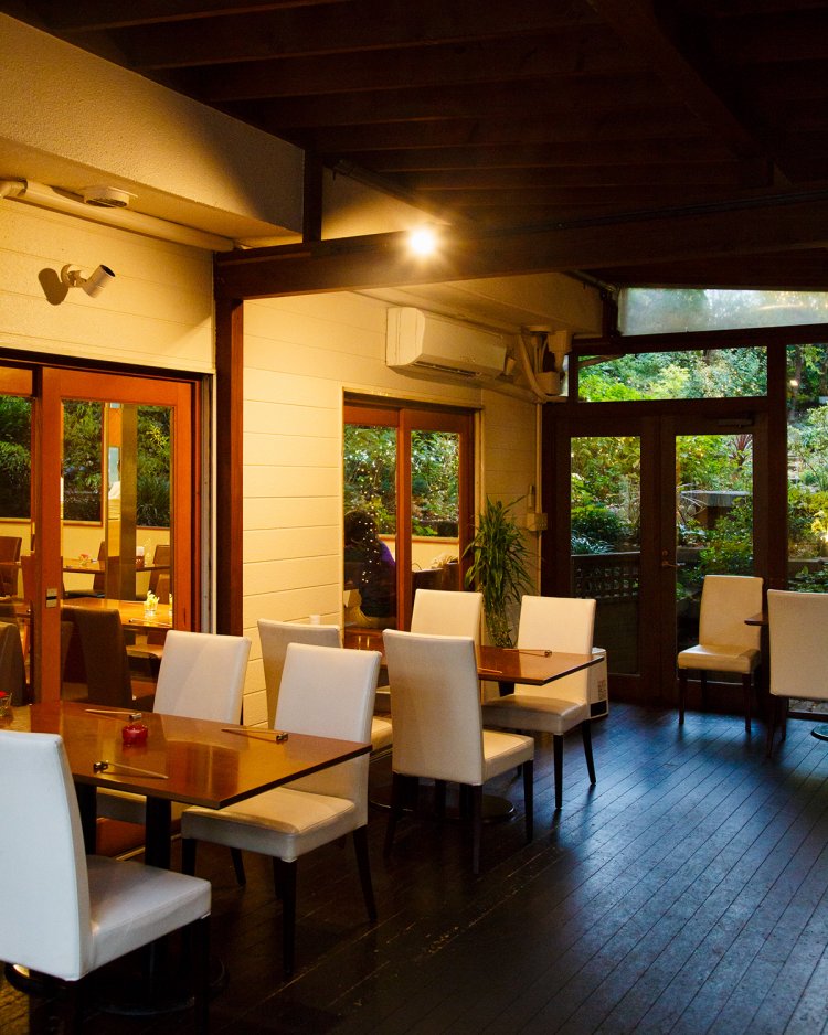 人気のテラス席。