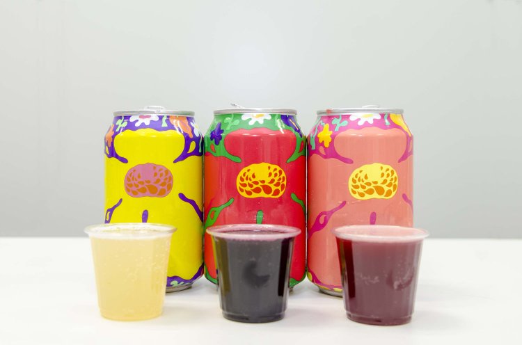 左からオムニポロのレファレンス ペール エール290円、ブローベル スソッパ、オストカーカ各450円。