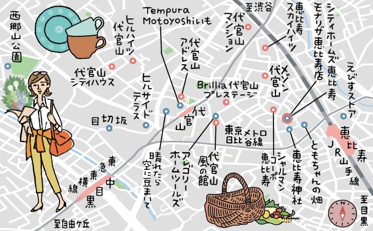 恵比寿・代官山イラストマップ_0916