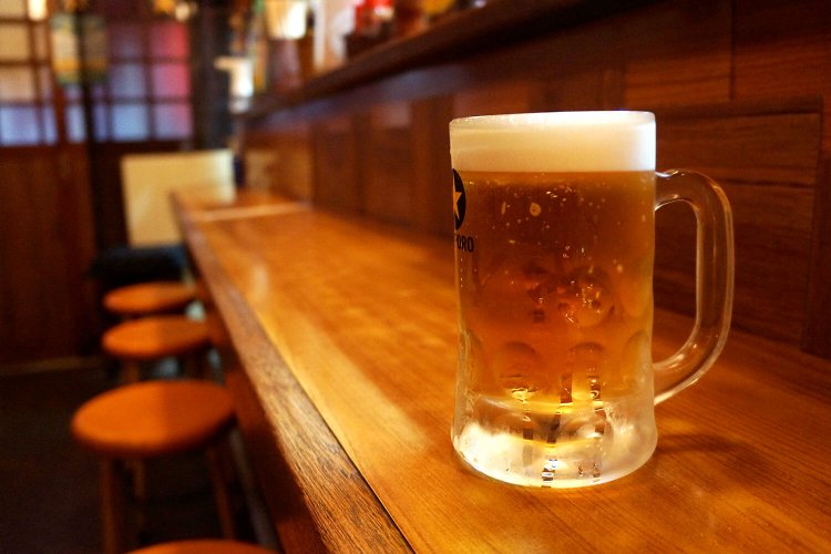 生ビール中500円。