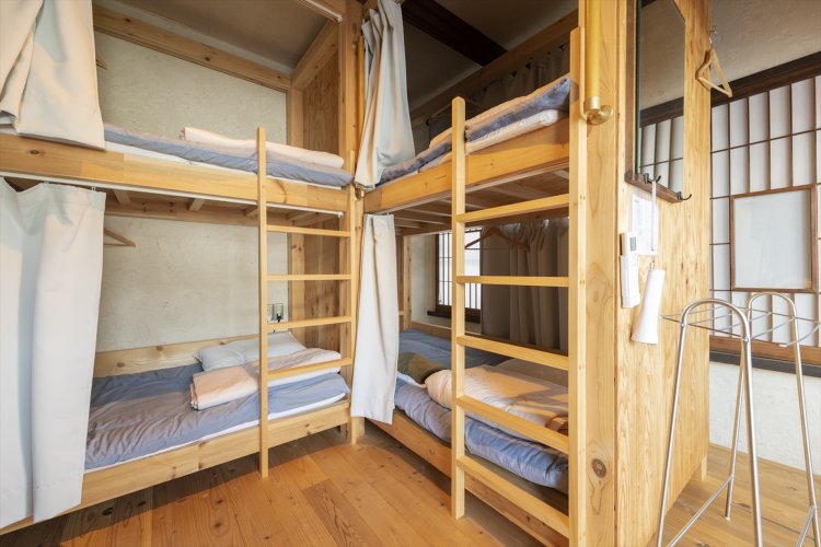 二段ベッドの部屋は女性専用ドミトリーだったが、現在は1組での使用