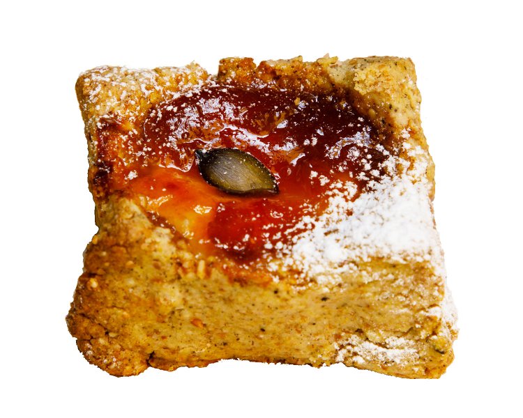 全粒粉と季節のジャムの四角いスコーン（梅ジャム）480円／梅は、立脇さんの実家がある同県の小川町で収穫。生地にサワークリームを忍ばせた魅惑の二層構造。