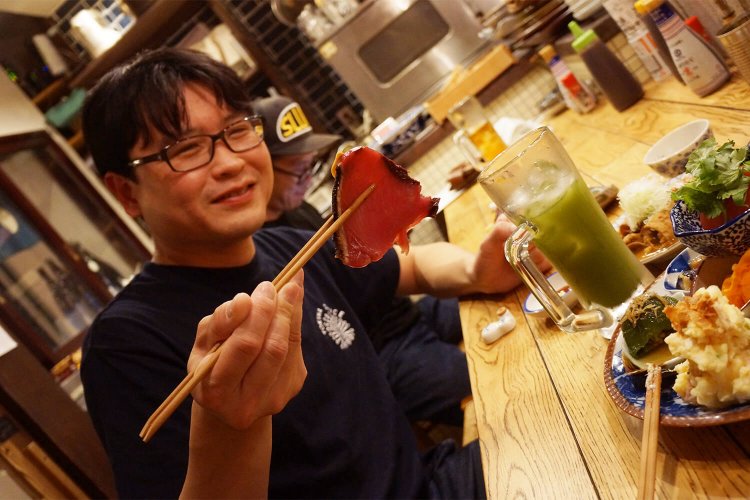 だからこそありつけたカツオの大迫力！