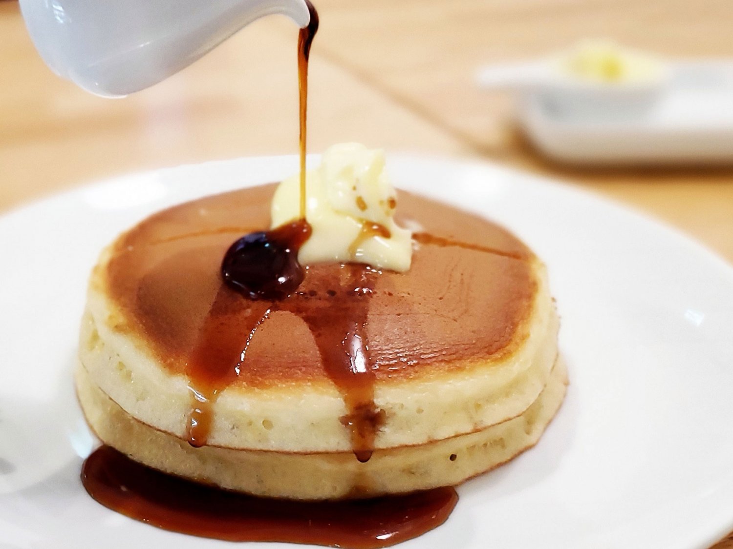ホットケーキ スタンダード(2枚)750円。