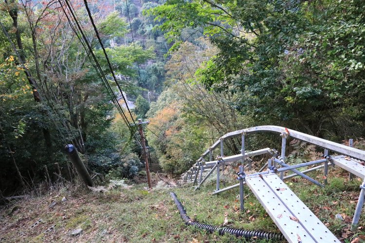 単軌で落差は40～50メートルぐらいか。