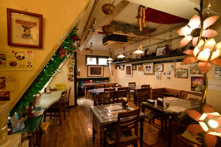 内装はカンボジアの一般的な家庭を再現している。