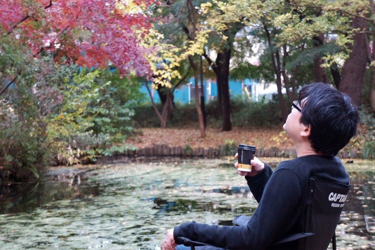 静かな時間に癒やされる。