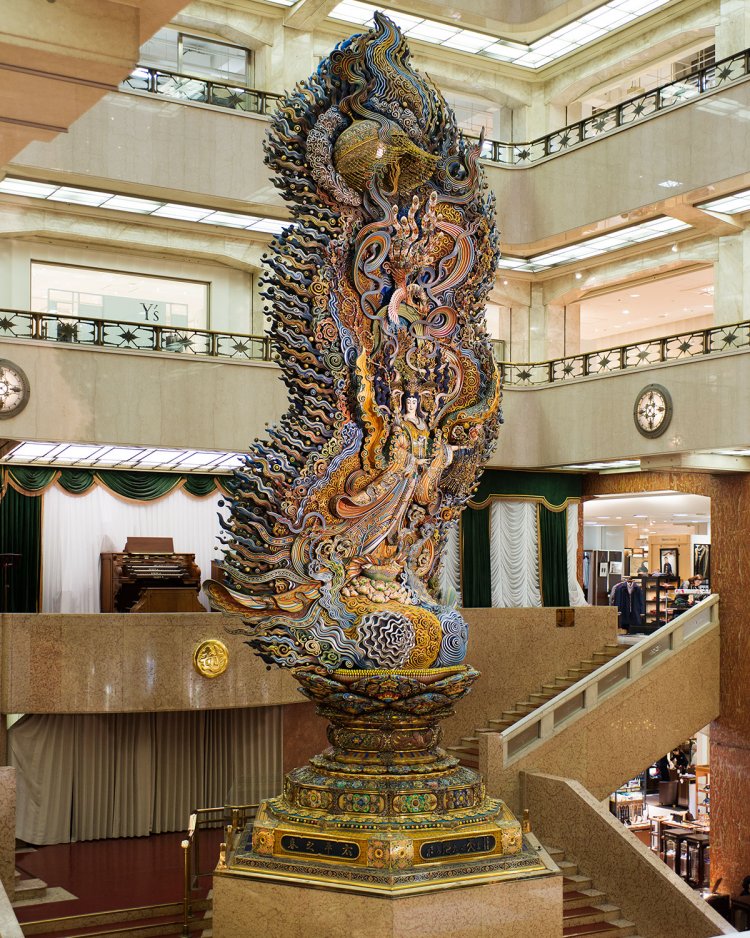 佐藤玄々　天女像　正面左から