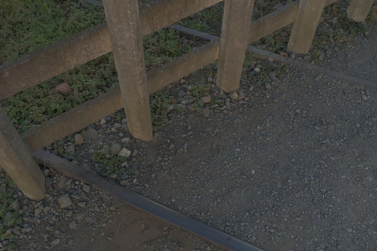 コンクリートの柵が設置されてから、もうだいぶ月日がけいかしているようだ。