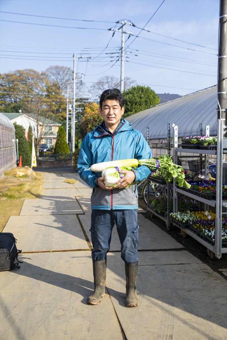 「江戸時代の陣屋跡近くだよ。直売コーナーは奥にあります！」（12代目当主の横山喜和さん）