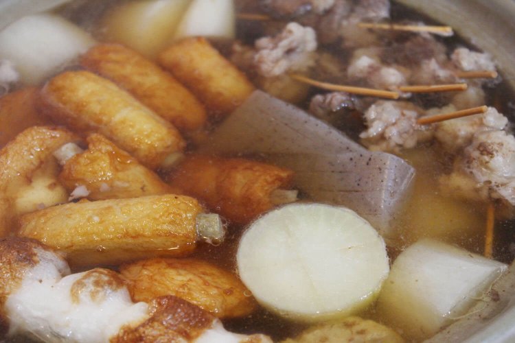 土曜日に仕込みはじめたおでんを見てほしい。