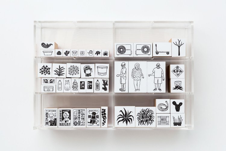 SABOTENSの「家ンゲイはんこ」。ハンコは現在50種類ほどある。