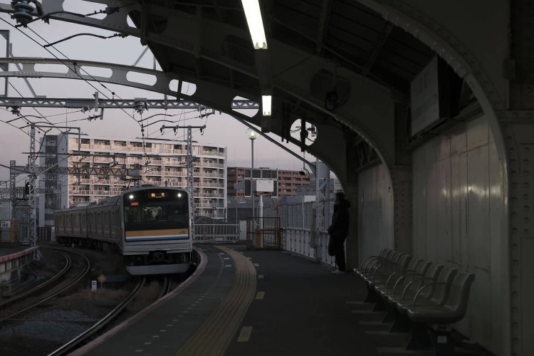 上りホーム。この日は雰囲気を味わって帰宅する。