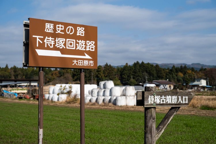 古墳群を巡る遊歩道が整備されている。