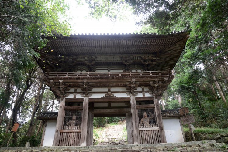 入母屋本瓦葺きの仁王門。こちらも国の重要文化財。