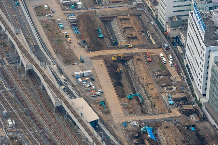 京浜東北線の高架部分から望めるのはこの辺り。田町駅寄りである。