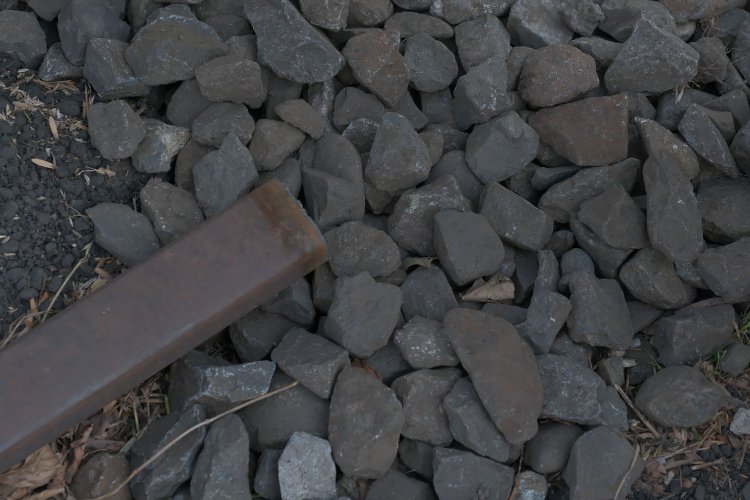 公園側の線路はつい最近切断された。切り口がまだ新しい。