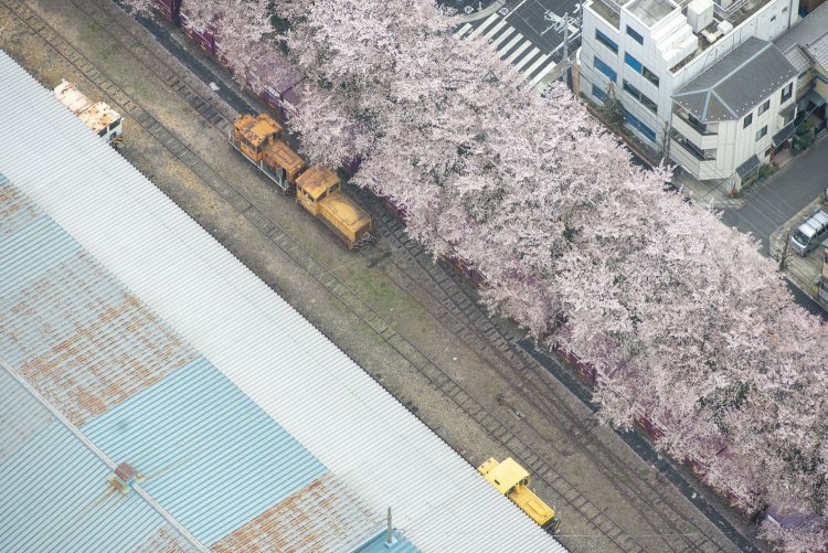 撤去されつつある、住宅地に残されていた旧貨物専用線の遺構。旧・日本