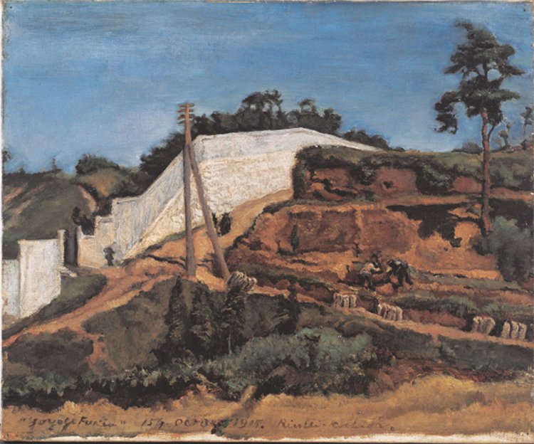 岸田劉生《代々木附近（代々木附近の赤土風景）》大正4年（1915）油彩、キャンバス 豊田市美術館蔵