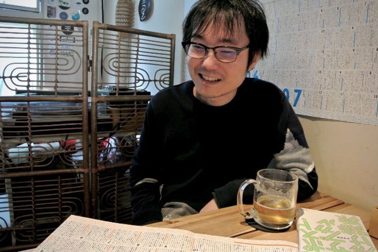 パンスさんの年表が店内に貼られている世田谷区の『バレアリック飲食店』にて。