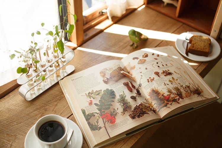 コーヒーとバナナパウンドケーキセット693円。